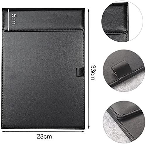 AccuPrints Leather Office Desk  Pad Tablet File Folder with Paper Clip