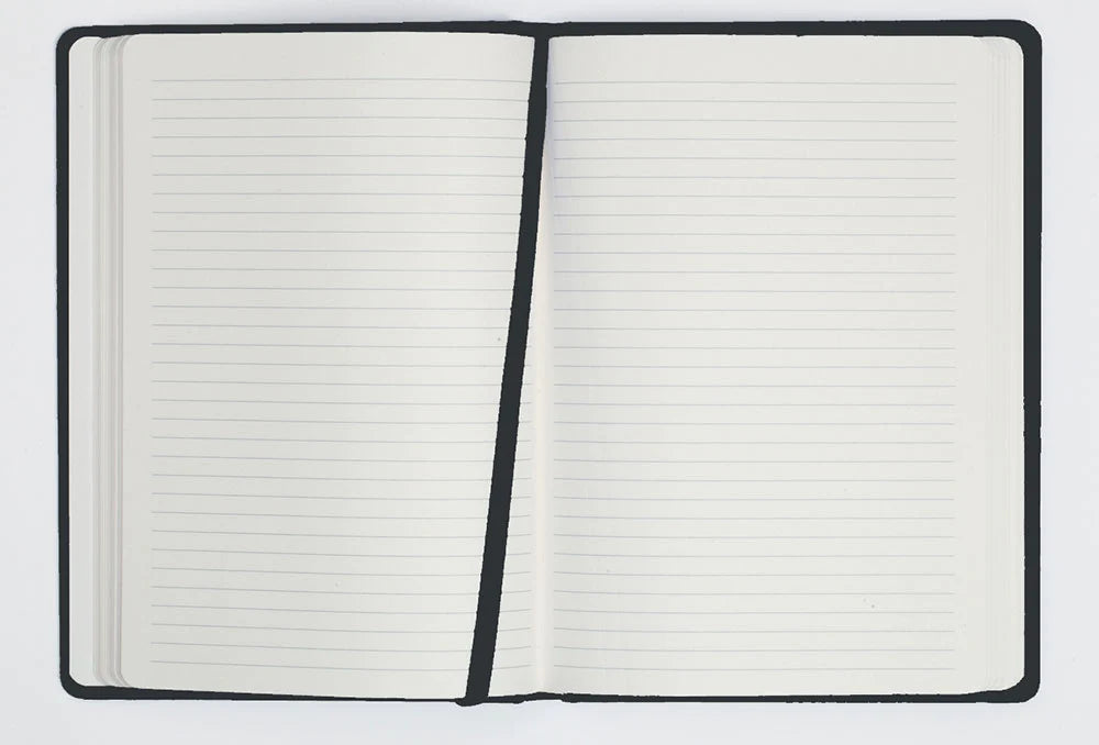 AccuPrints Executive A5 Notebook Ruled 200 Pages (Black)