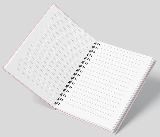 AccuPrints Hard Bound Paper Notebook|Compact Size A5 (8.25 x 5.7)|200 Pages, 80 gsm|Flat Opening Wiro Pink Unicorn diary