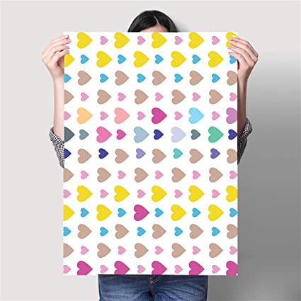 Accuprints  | Design Heart Shape | Size 18 X 25 inch Wrapping Paper Sheets for Birthday Gift