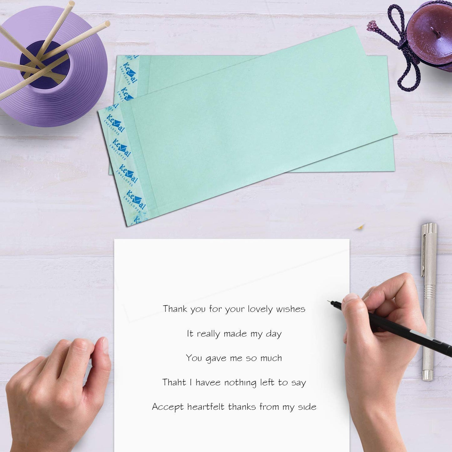 Accuprints cheque size Paper envelopes with self-seal polynet cloth line-11 x 5 inch