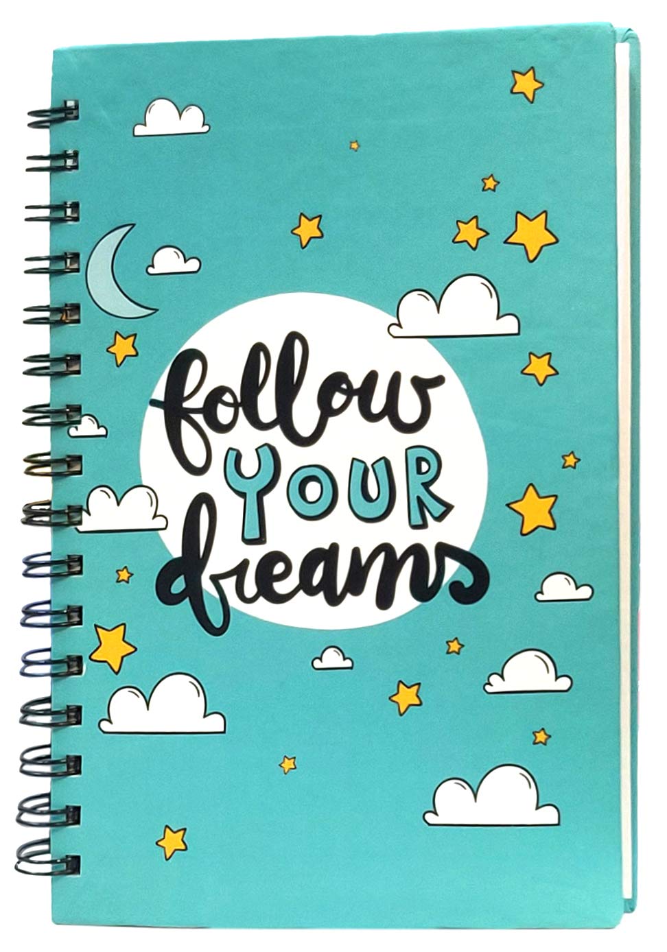 AccuPrints Hard bound A5 (6 by 9 inch) wiro Notebook Diary Ruled 200 pages