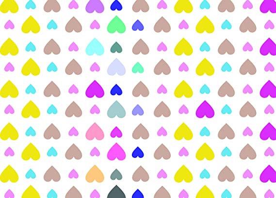 Accuprints | Design Heart Shape | Size 18 X 25 inch Wrapping Paper Sheets for Birthday Gift