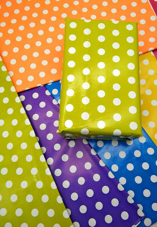 Accuprints  | Design multi dots | Size 18 X 25 inch Wrapping Paper Sheets for Birthday Gift