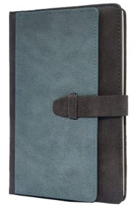 AccuPrints Hard Bound A5 Diary with PU Leather Belt Lock Pages 200 (Grey Green)