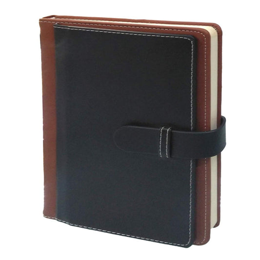 AccuPrints Executive A5 Notebook Ruled 200 Pages (Black brown)