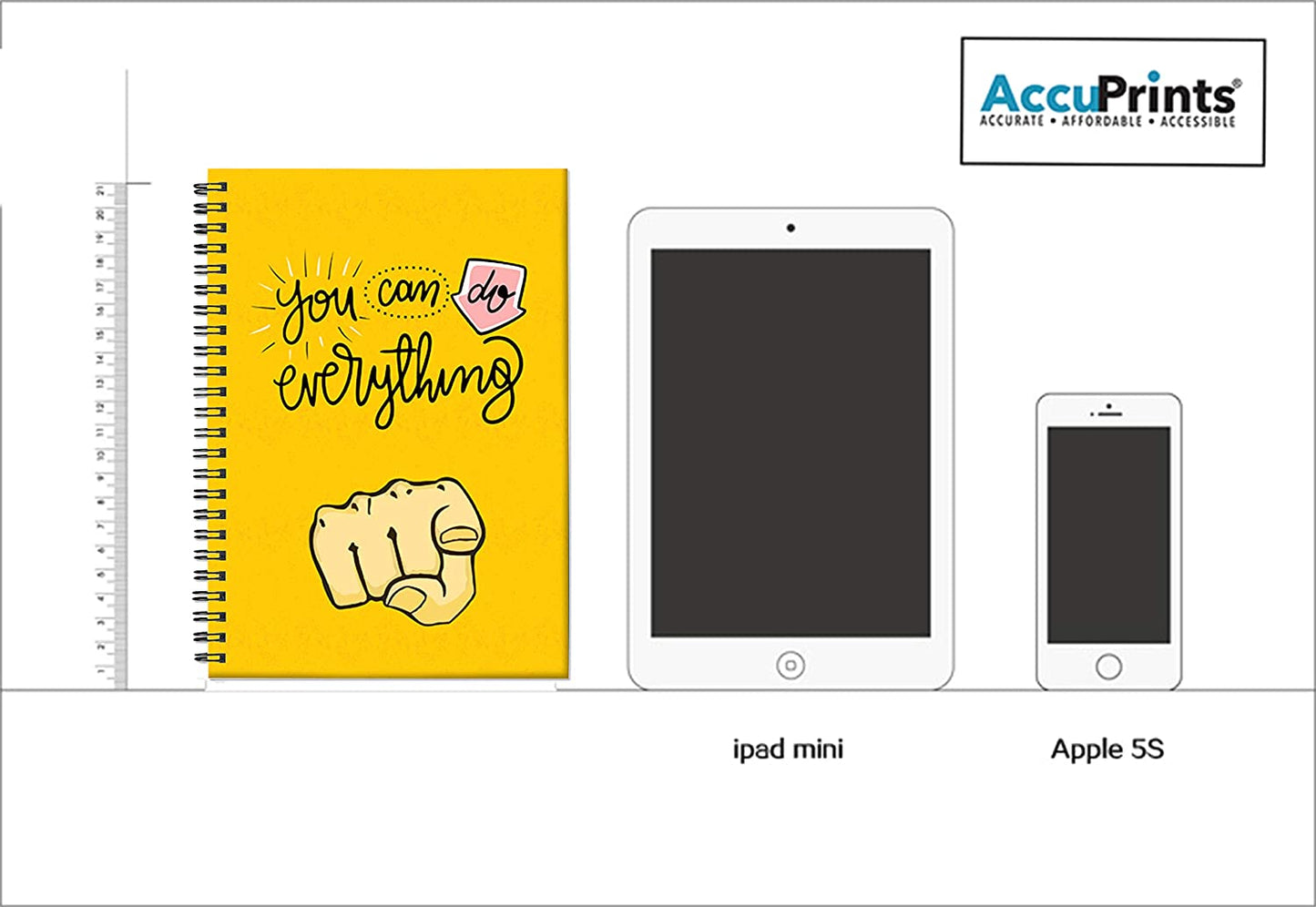 AccuPrints Wiro Binding A5 Note Book Ruled 200 Pages (Multicolor)