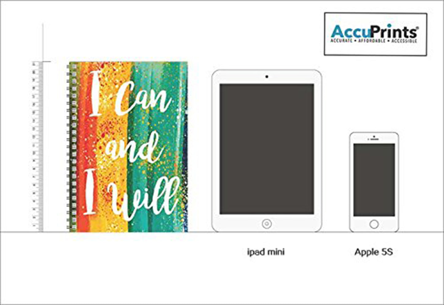 AccuPrints Wiro Binding A5 Note Book Ruled 200 Pages (Multicolor)