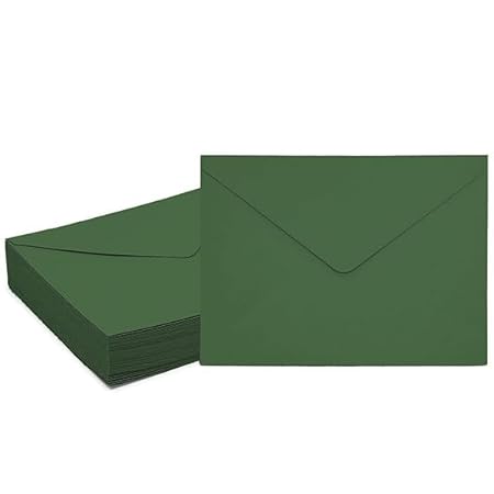 AccuPrints Green V Shape Flap Envelopes | Size - 5 by 7 inch