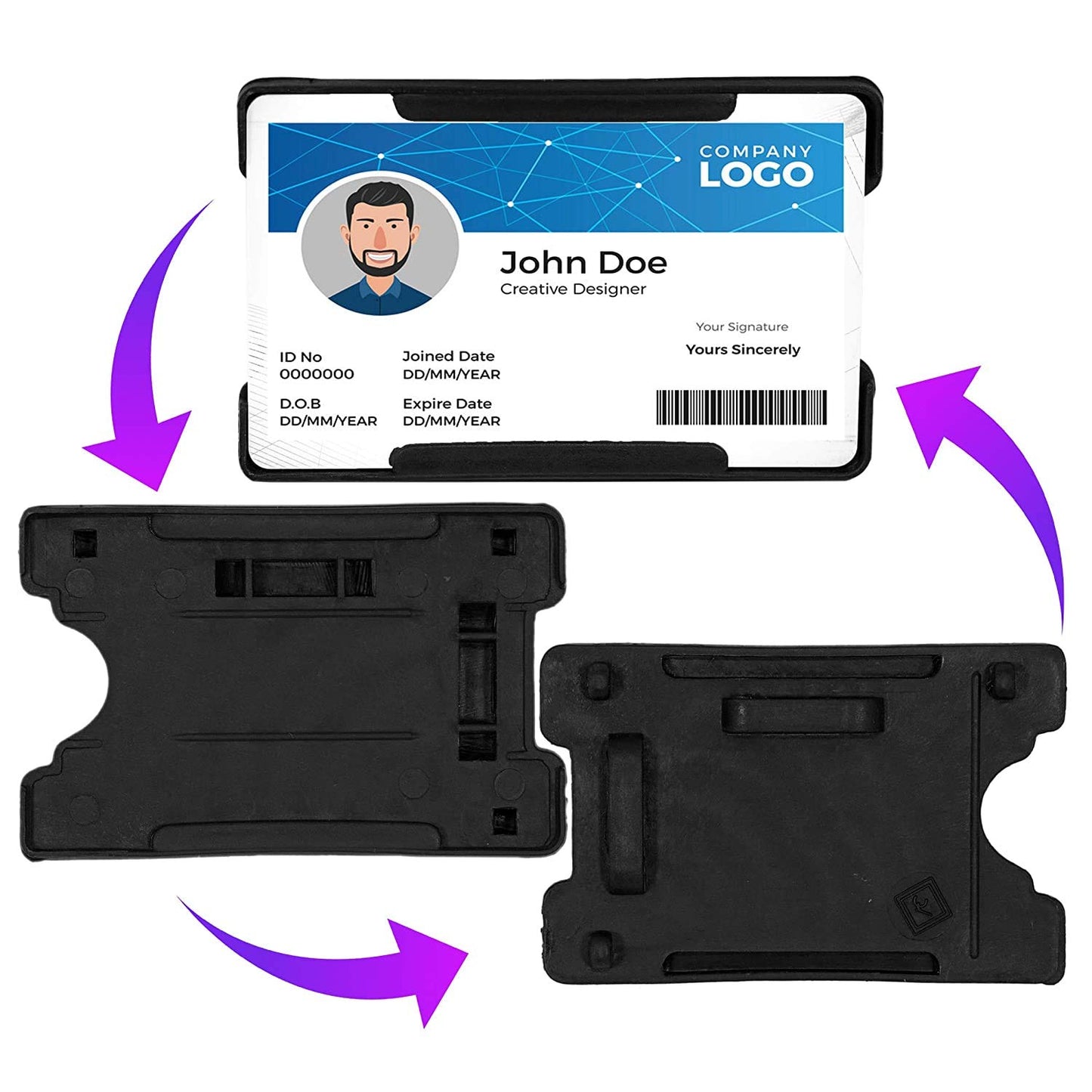 AccuPrints Plastic ID Card and Badge Holder