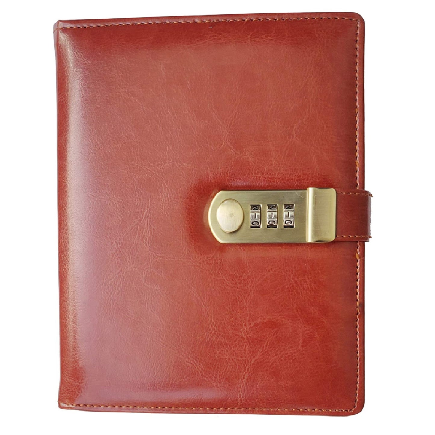 AccuPrints 2023 undated PU Leather Notebook Diary  A5 Size with Combination Lock