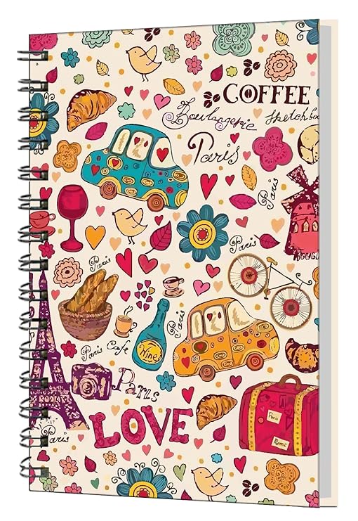 AccuPrints wiro Hard bound Size -A5 (6 by 9 inch) Notebook Diary Ruled 200 pages-Notebook Diary