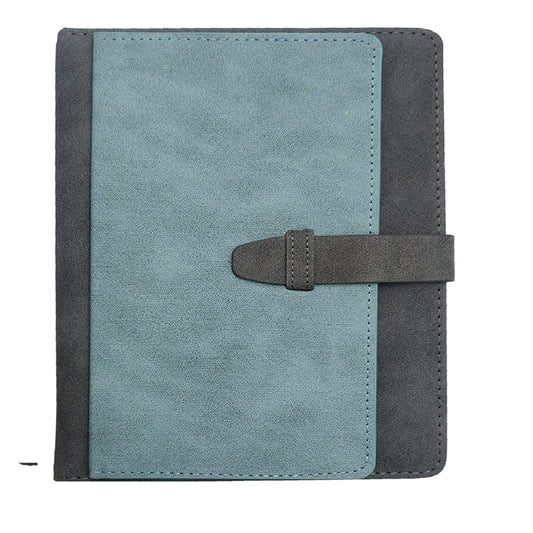 AccuPrints Hard Bound A5 Diary with PU Leather Belt Lock Pages 200 (Grey Green)