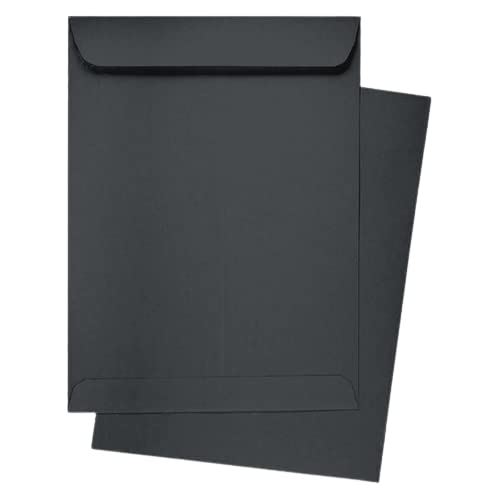 AccuPrints 10 x 12 Envelope Size A4 Size Envelopes Ideal For Home Office Secure Mailing (BLACK)