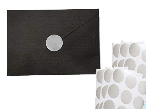 AccuPrints Black V Shape Flap Envelopes | Size - 5 by 7 inch