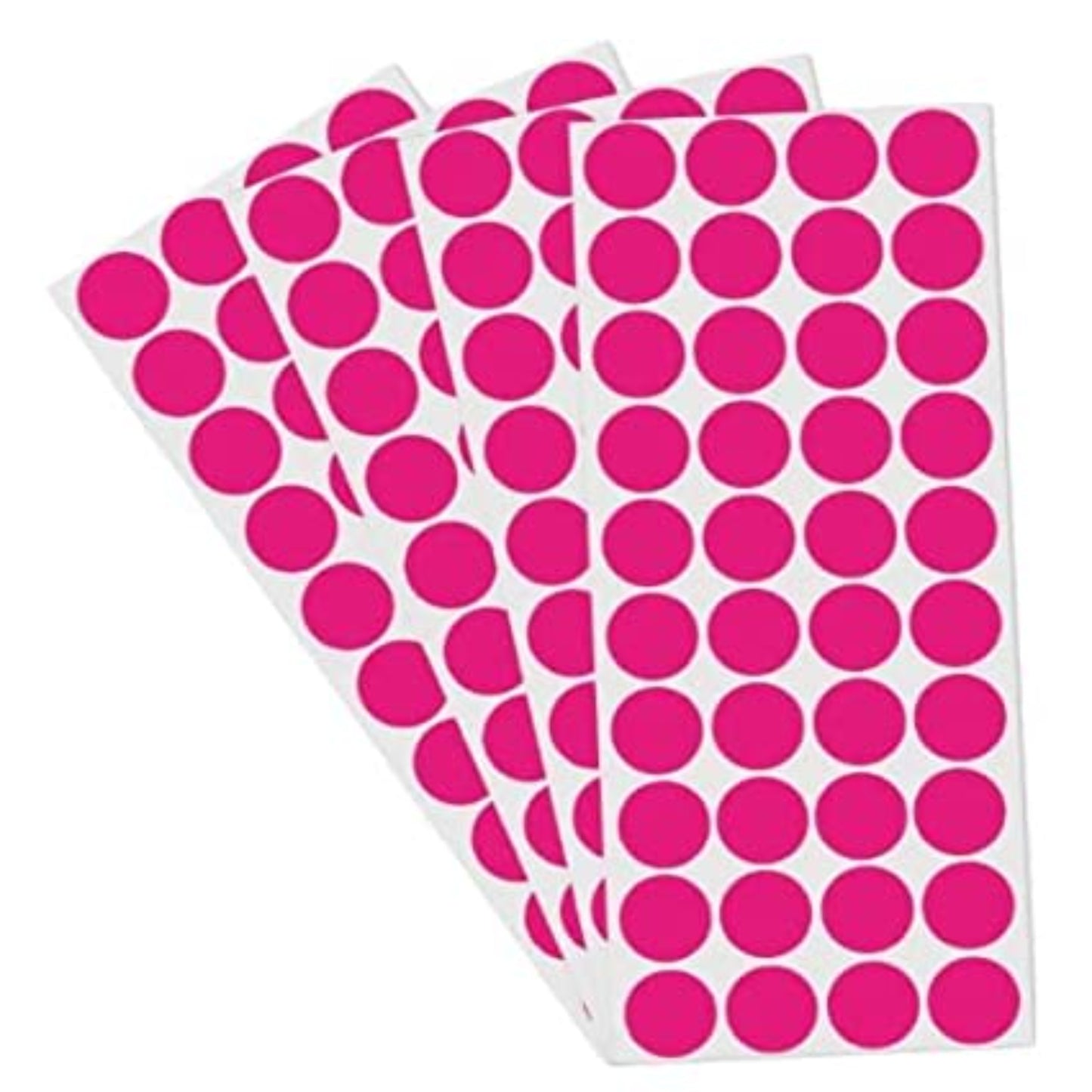 AccuPrints Pink Coloured Round Dots 10-mm or 1 cm or 0.37 inch Stickers for Art and Craft & Games
