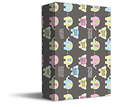 Accuprints | Design Elephant print| Size 18 X 25 inch | Wrapping paper sheets for birthday gift