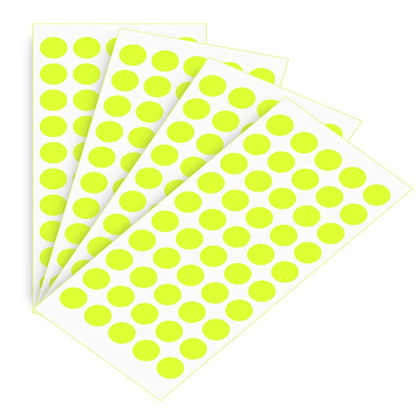 AccuPrints Neon Coloured Round Dots 10-mm or 1 cm or 0.37 inch Stickers for Art and Craft & Games