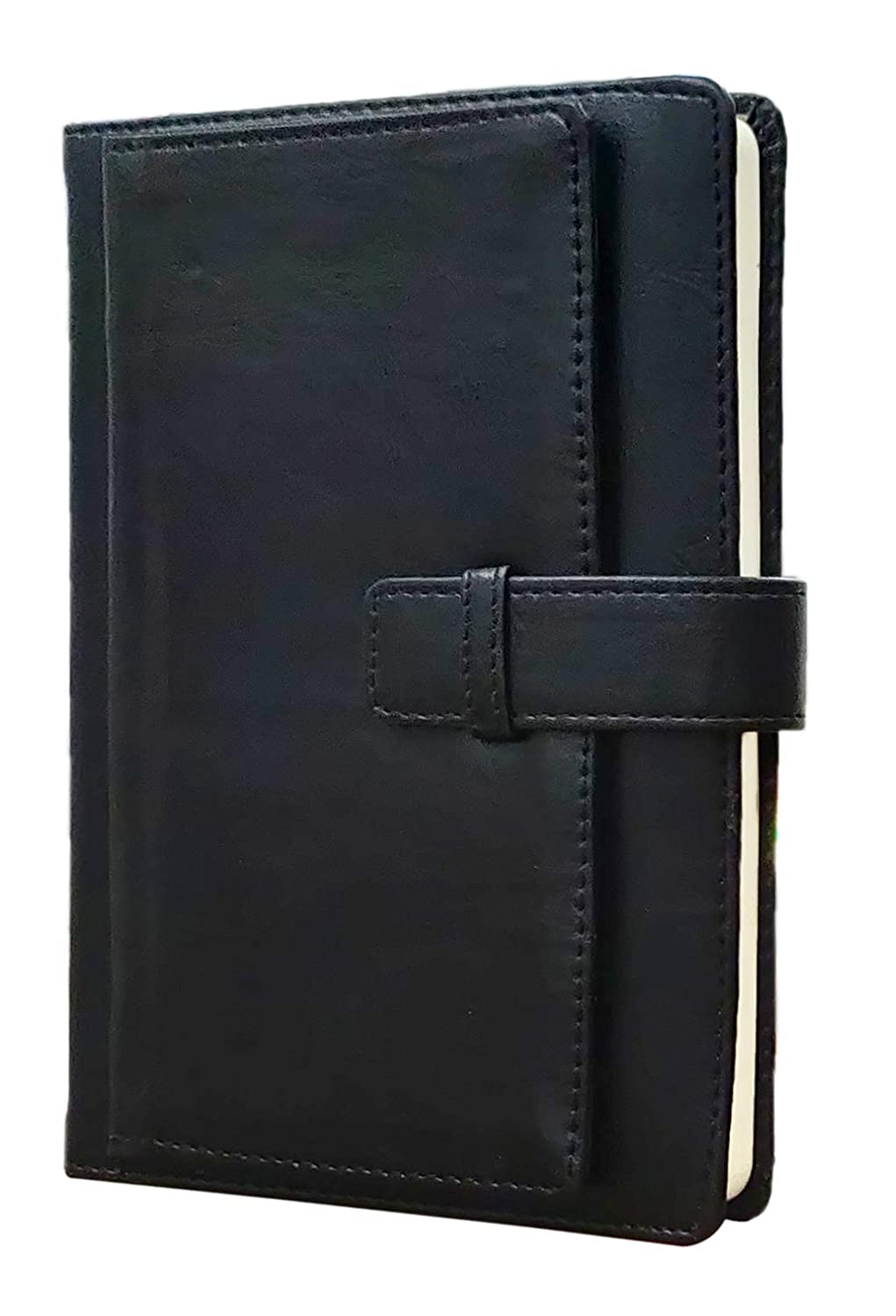 AccuPrints Black Hard Bound A5 or 5.8 * 8.3 inches Diary with Belt Lock