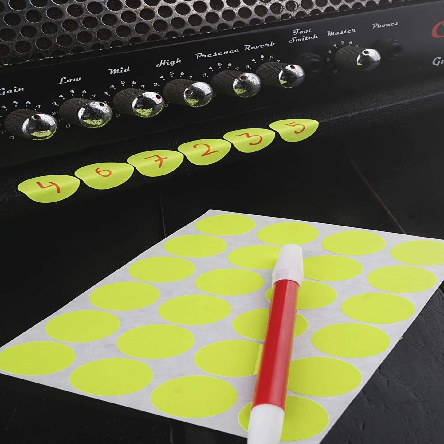 AccuPrints Neon Coloured Round Dots 10-mm or 1 cm or 0.37 inch Stickers for Art and Craft & Games