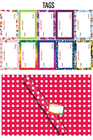 Accuprints | Design Dots | Size 18 X 25 inch Wrapping Paper Sheets for Birthday Gift