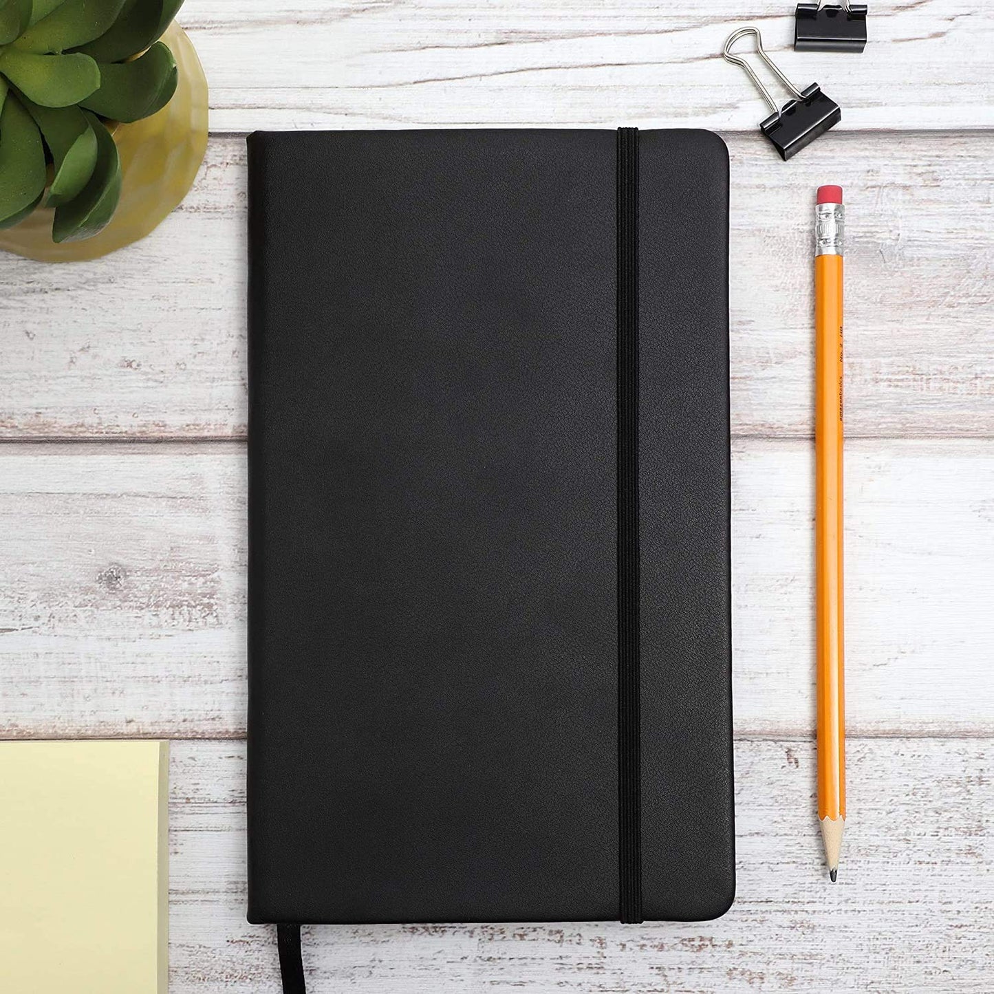 AccuPrints Executive A5 Notebook Ruled 200 Pages (Black)
