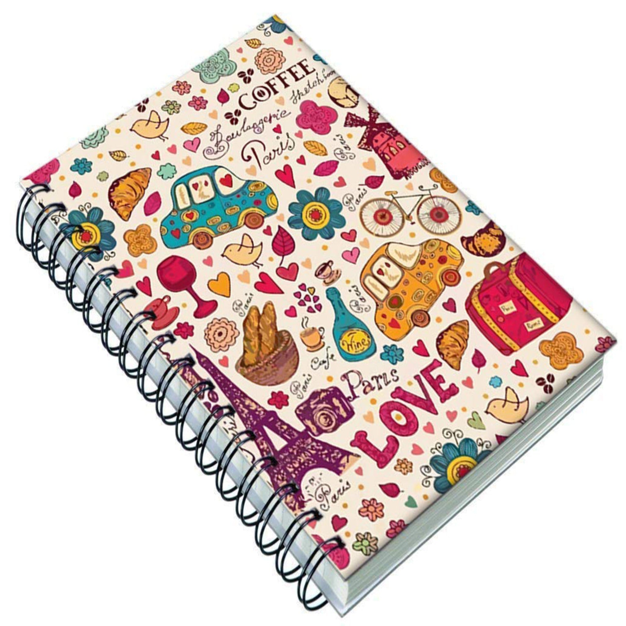 Bind Ruld Note AccuPrints Wiro Binding A5 Note Book Ruled 200 Pages (Multicolor ...